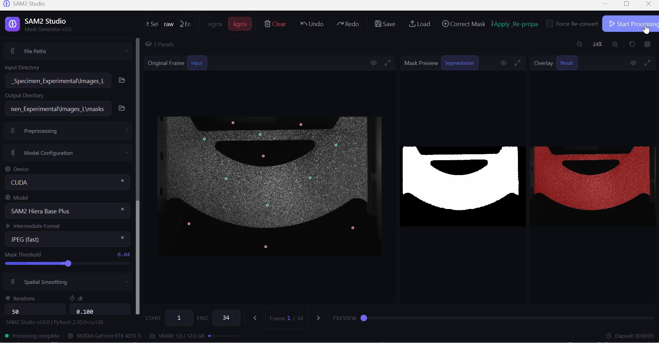 DIC ROI Mask Generator GUI Demo